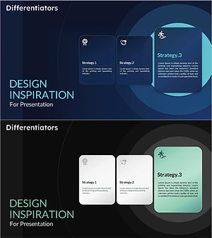 전략별 차별화 요소 시각화 - 디자인 영감