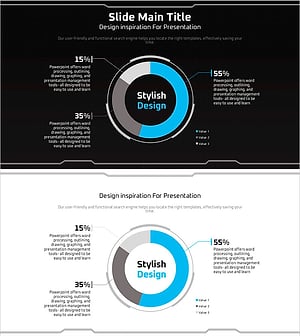 Market Share Analysis Using Donut Chart – Geometric Design
