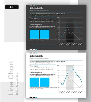 상승구간 블루 라인 차트 - 매출 및 수익 분석