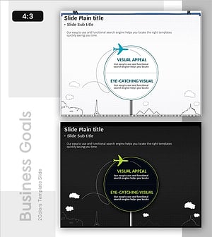 여행 이정표 프레젠테이션 템플릿 – 사업 비전 및 전략