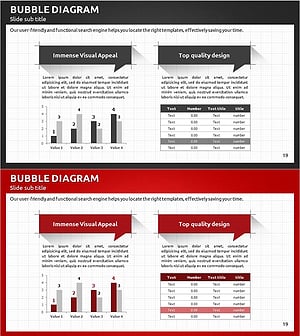 모던 비즈니스 플랜 템플릿 버블 다이어그램으로 시각화 – 효율적 계획 수립