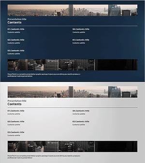 글로벌 비즈니스 파워포인트 템플릿 – 목차 디자인
