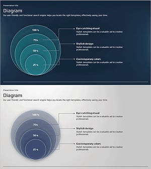 글로벌 비즈니스 와이드 PPT 템플릿 – 원형의 다이어그램