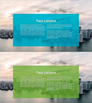 비지니스 숲 와이드 템플릿 – 두 개의 열로 나누기