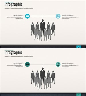 모던 비즈니스 템플릿 인포그래픽을 통한 조직도 시각화