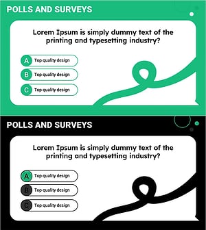 설문 조사 및 투표 슬라이드 – 마케팅 전략 발표