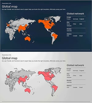 Global Business Map PowerPoint Template – Client and Partner Network