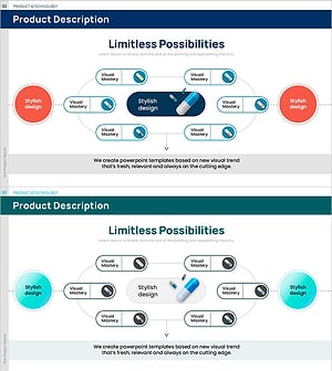 스타일리시한 디자인 기반의 PPT 템플릿 – 무한한 가능성의 세계