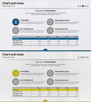 Rainbow Template for Financial Planning & Performance Charts and Icons