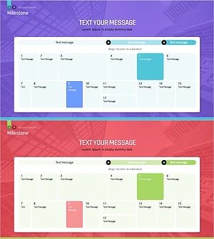 마일스톤 일정표 슬라이드 – 사업 추진 전략의 흐름