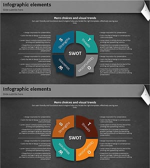 레인보우 페이퍼 템플릿 인포그래픽 요소4 – 시장 및 경쟁사 분석에 적합