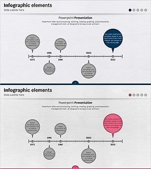 Rainbow Presentation Template Infographic Elements – Visualizing Time Flow
