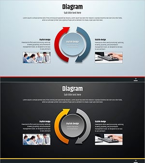 Simple Circle Presentation Template Diagram – Visualizing Flow and Cycle