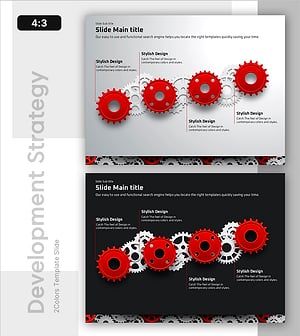 Step-by-Step Gear System Presentation Template – Innovation and Efficiency
