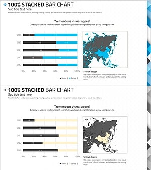 100% 세분형 바 차트 추상패턴 페레젠테이션