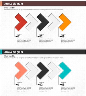 마름모 템플릿 흐름 다이어그램 – 사업 추진 전략