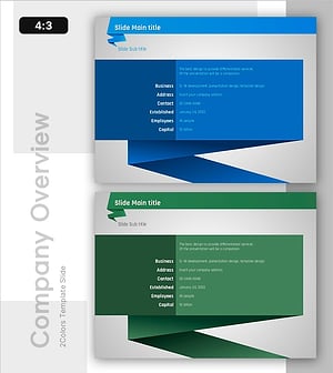 Origami Template PowerPoint Company Overview Slide