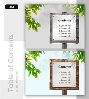 Table of Contents for Presentations Containing the Emotions of Nature