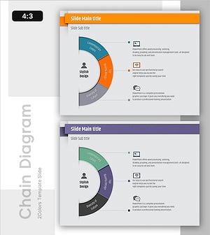 스타일리시한 디자인의 인포그래픽 슬라이드 – 현대적 색상과 품질