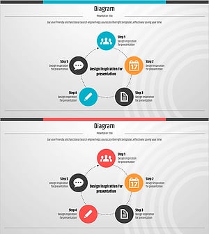 아이덴티티 와이드 템플릿 – 사업 추진 체계 흐름도