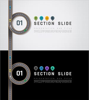 Splitting Sections with Stylish Slides – A Fresh Perspective Presentation