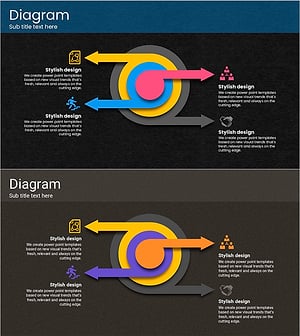 터치 와이드 슬라이드 템플릿 - 마케팅계획 시각화