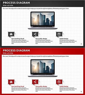 모던 비즈니스 플랜 프로세스 다이어그램 – 효율적 정보 전달