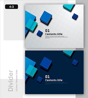 3D 박스 디자인으로 시각적 효과 극대화 – 간결하고 프로페셔널한 프레젠테이션