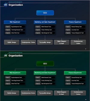 Organization Structure and Performance Visualization Diagram – No.1 Market Leadership Plan