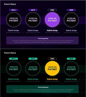 IP & 특허 경쟁력을 강조한 다이어그램 슬라이드 템플릿