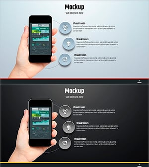 심플 원형 템플릿 목업2 – 효과적인 제품/서비스 소개