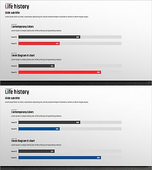 프리미엄 관리 템플릿 가로막대 그래프