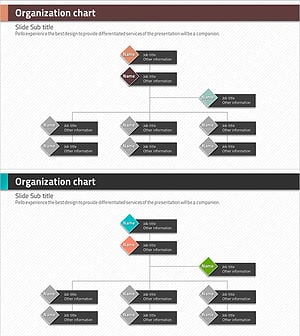 Rhombus Presentation Template Organization Chart – Clear and Structured Layout