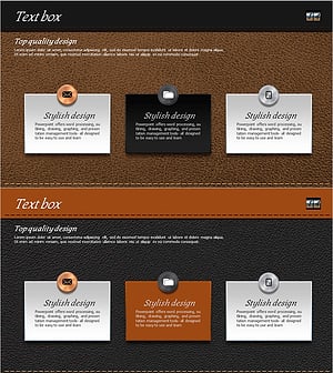 가죽 소재 템플릿 텍스트 박스 – 품격 있는 디자인