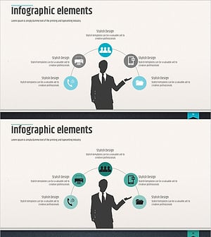 모던 비즈니스 인포그래픽 슬라이드 – 프레젠테이션의 변화