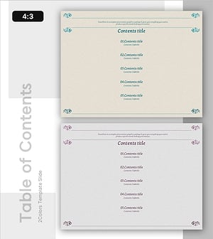 클래식 템플릿 목차 – 프레젠테이션의 시작