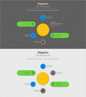 모눈종이 템플릿 다이어그램4 – 제품/서비스 소개와 사업비전 전략