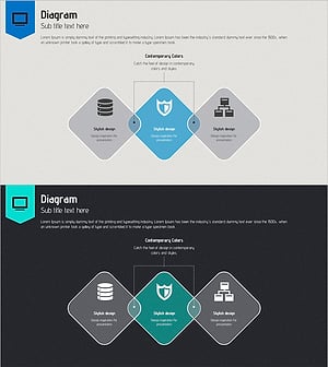Online Presentation Template Diagram4 – Business Vision and Strategy