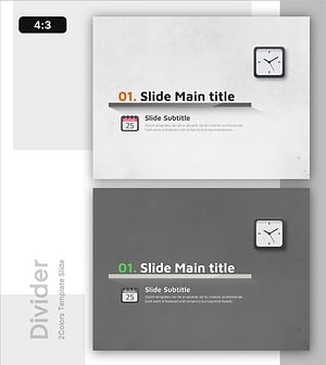 일정 관리 슬라이드 간지 – 미니멀한 디자인