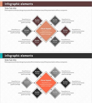Rhombus Infographic Template – Product and Service Introduction