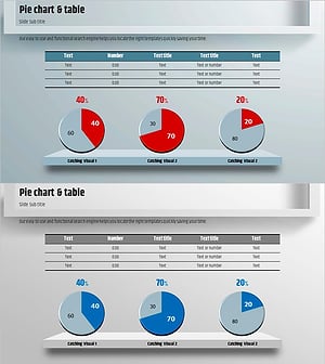 Square Frame Presentation Template – Pie Chart & Table