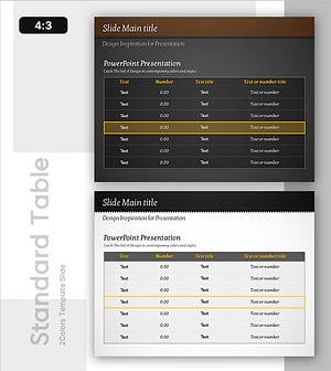 옐로우 강조 스탠다드 테이블 – 재무 성과 시각화