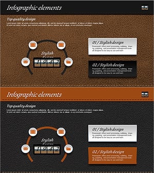 Leather Material Infographic Template – Emphasizing Company Overview and History