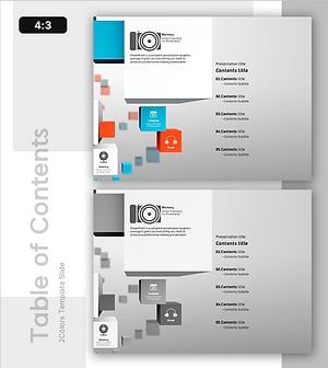 큐브 슬라이드 PPT 목차 – 조직적이고 현대적인 구성 특징