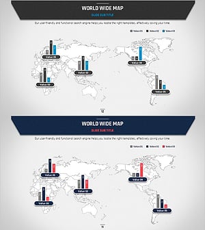 Business Plan Presentation Template - World Wide Map