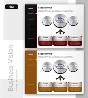 사업 목표 및 비전 설정을 위한 효과적인 다이어그램 슬라이드
