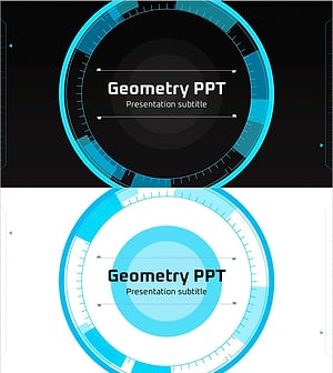 기하학 무늬 와이드 피피티 표지 – 프레젠테이션의 시작