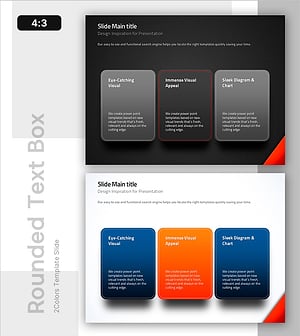 심플한 사각박스 다이어그램 – 사업 비전 및 전략을 효과적으로 전달