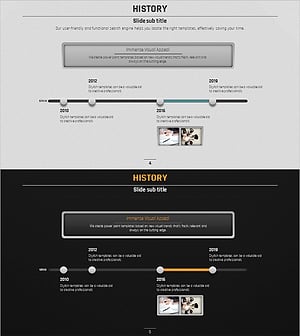 Volume PowerPoint Template to Visualize History in Linear Flow