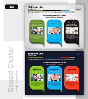 전략이 담긴 말풍선 슬라이드 – 사업 추진 전략